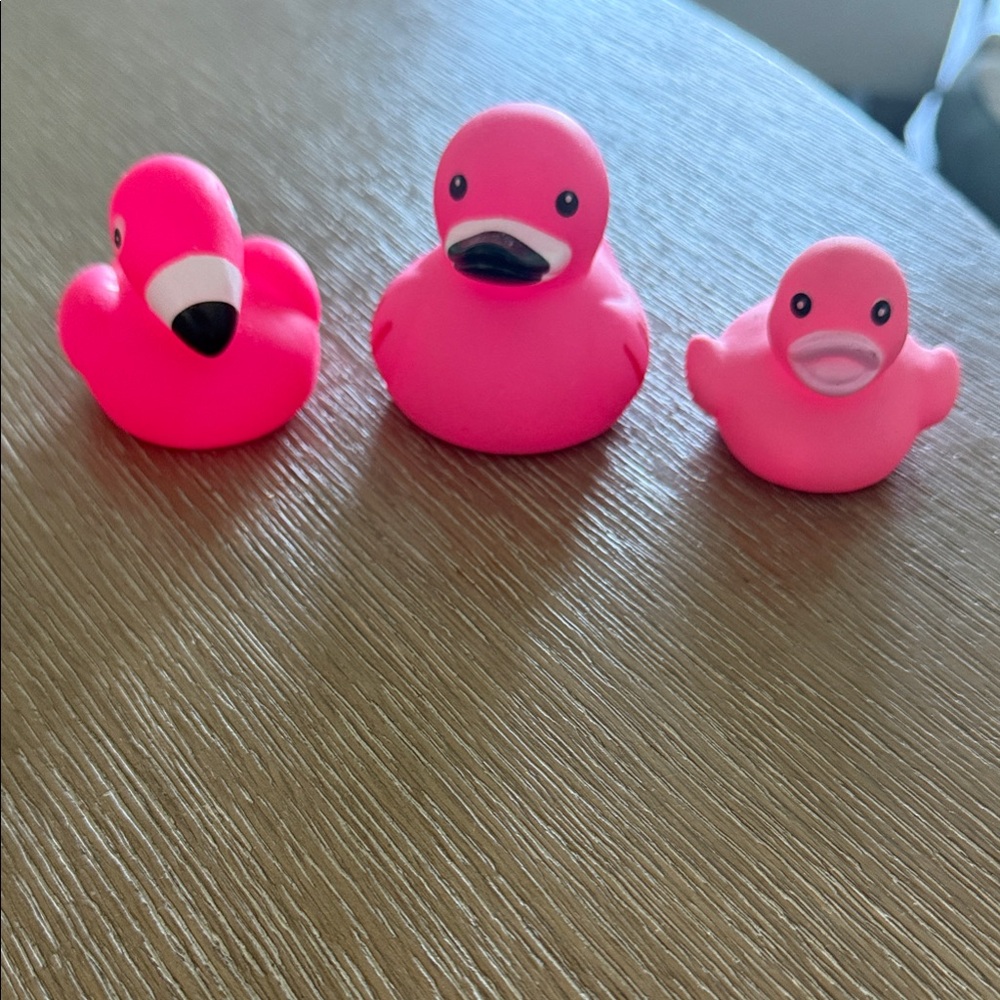 4/$20 Trio of Vibrant Pink Ducks